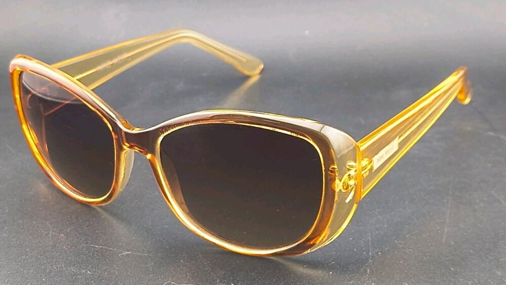 Nine West Womens Butterfly Sunglasses S07212RN Amber Yellow Transparent Gradient